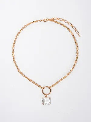 Ellie Chain Necklace with Stone Pendant