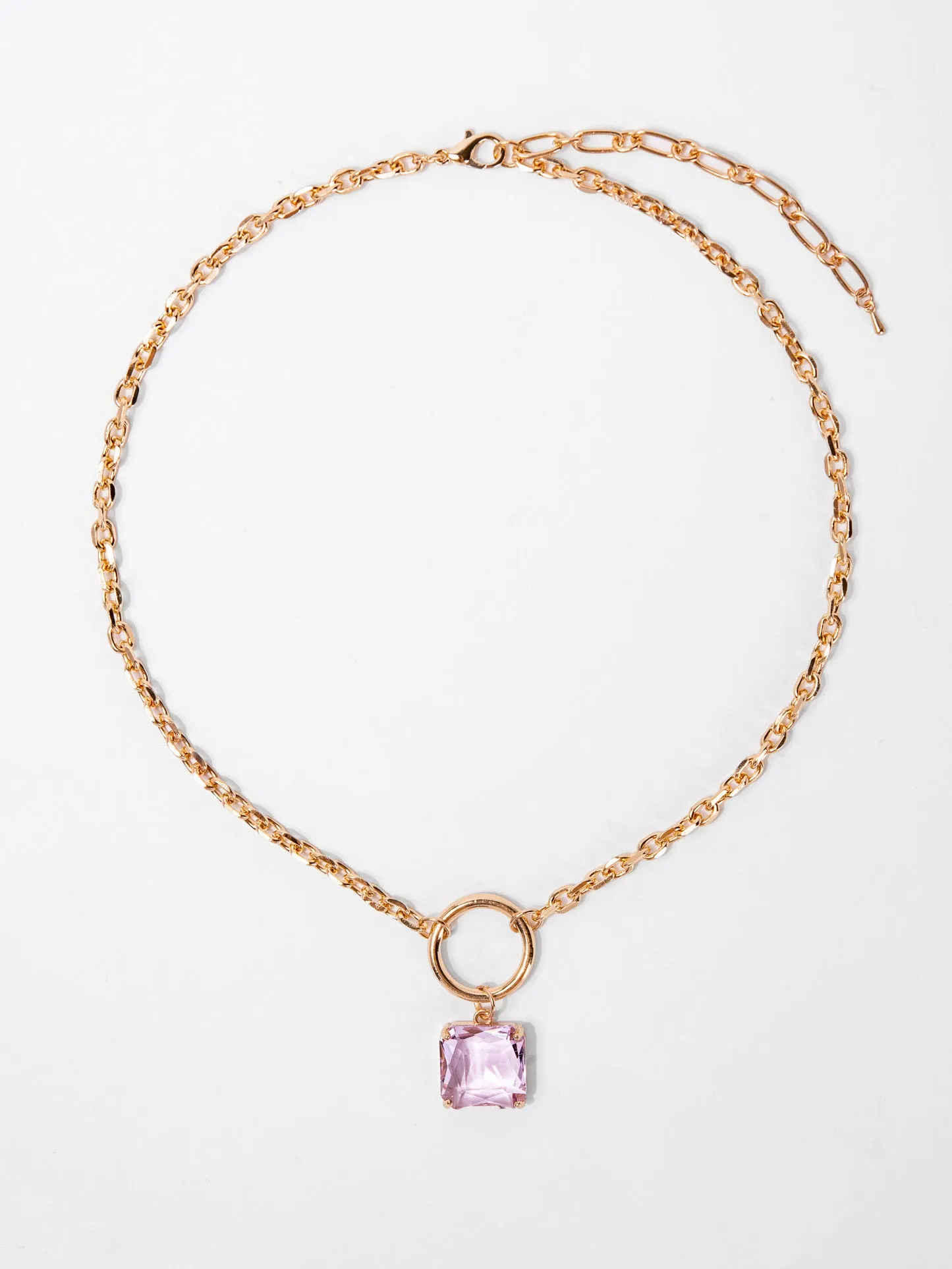 Ellie Chain Necklace with Stone Pendant