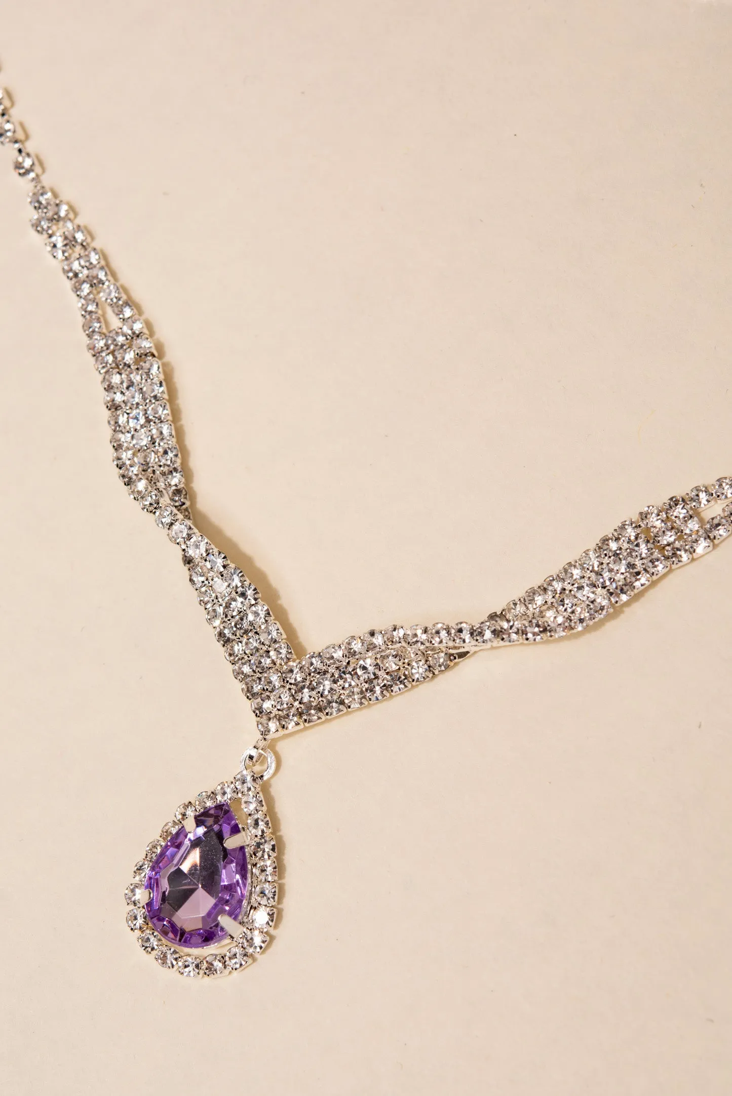 Emily Twisted Teardrop Pendant Necklace & Earrings Set