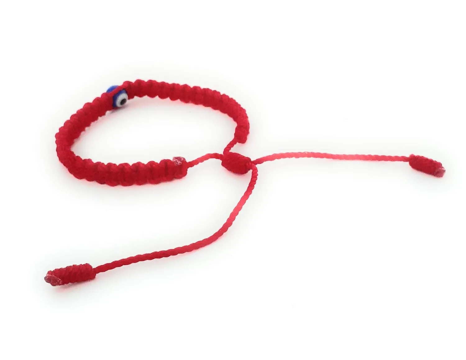 Evil Eye Bracelet Nazar Kabbalah Red Protection (Blue Eyes/Red Bracelet)