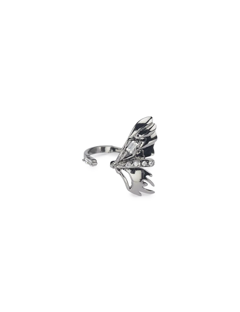 Flutter Midi Ring in Gunmetal - Right Wing