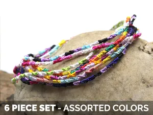 Friendship Woven String Bracelet 6 Pcs. PACK