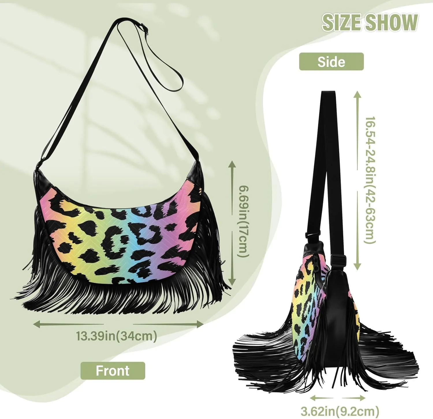 Fringe Crossbody Bag Handbag with Tassel Womens Western Purse Cowgirl Bag