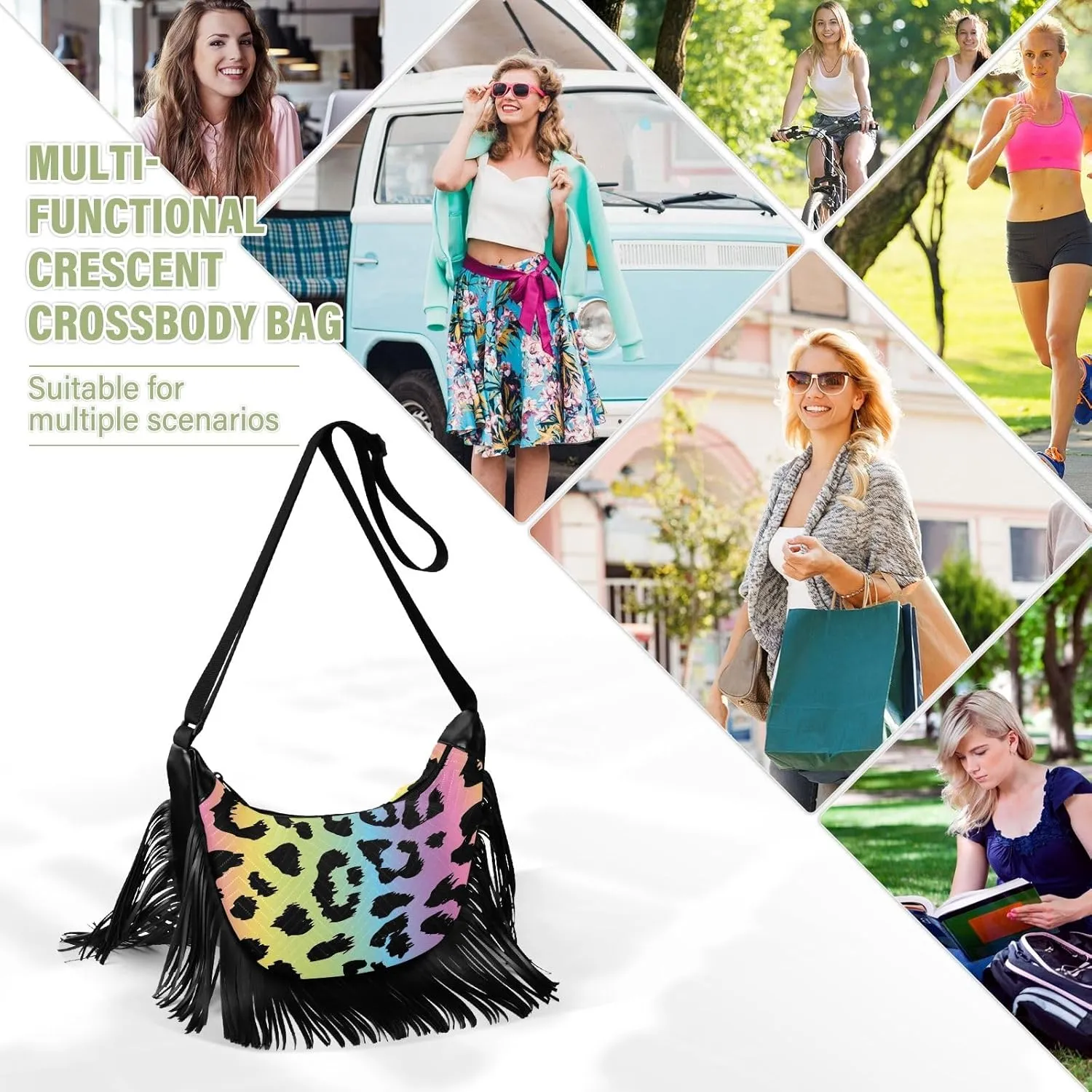 Fringe Crossbody Bag Handbag with Tassel Womens Western Purse Cowgirl Bag