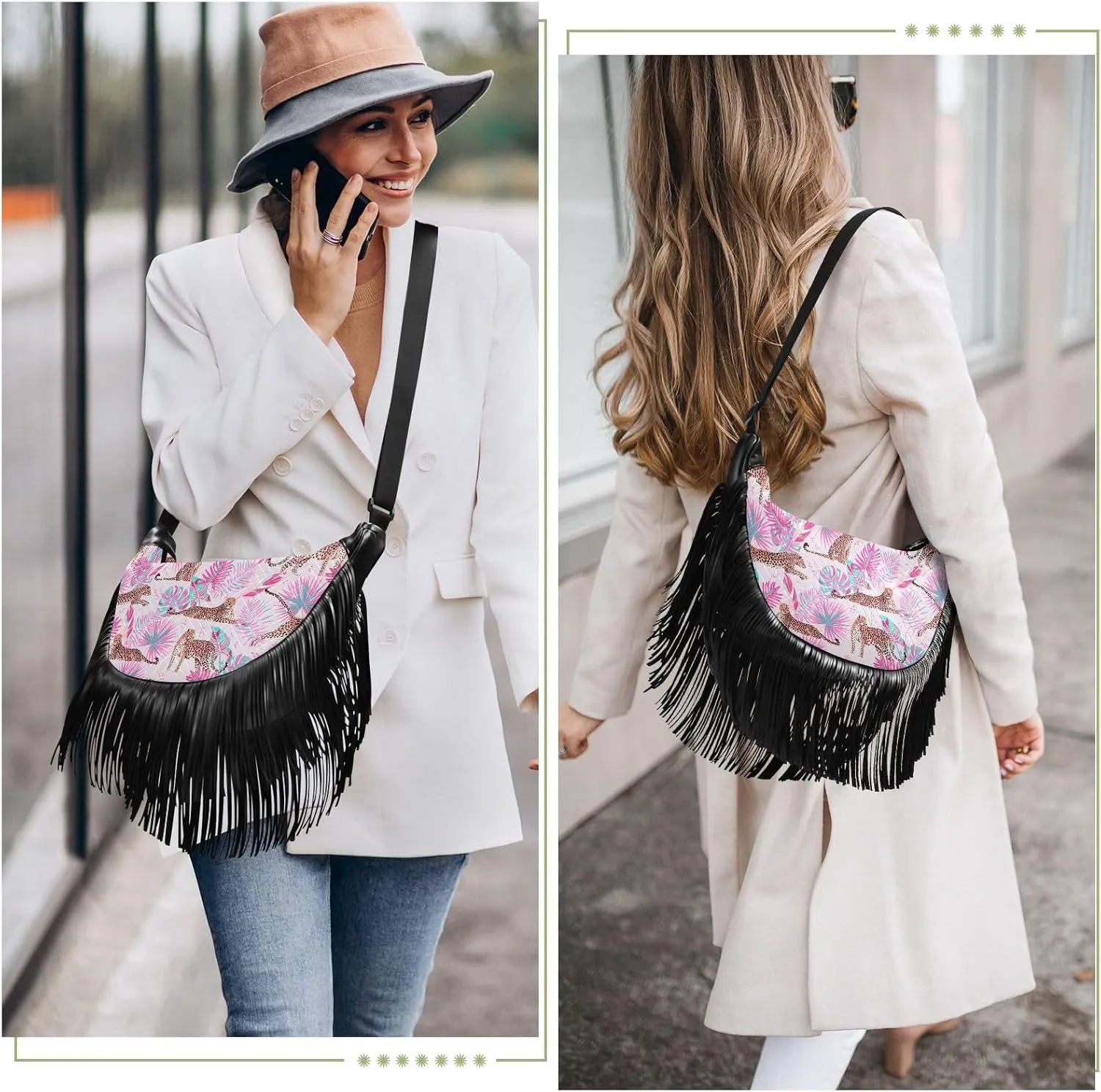 Fringe Purses for Women Crossbody with Tassel Western Fringe Bag Hippie Purse