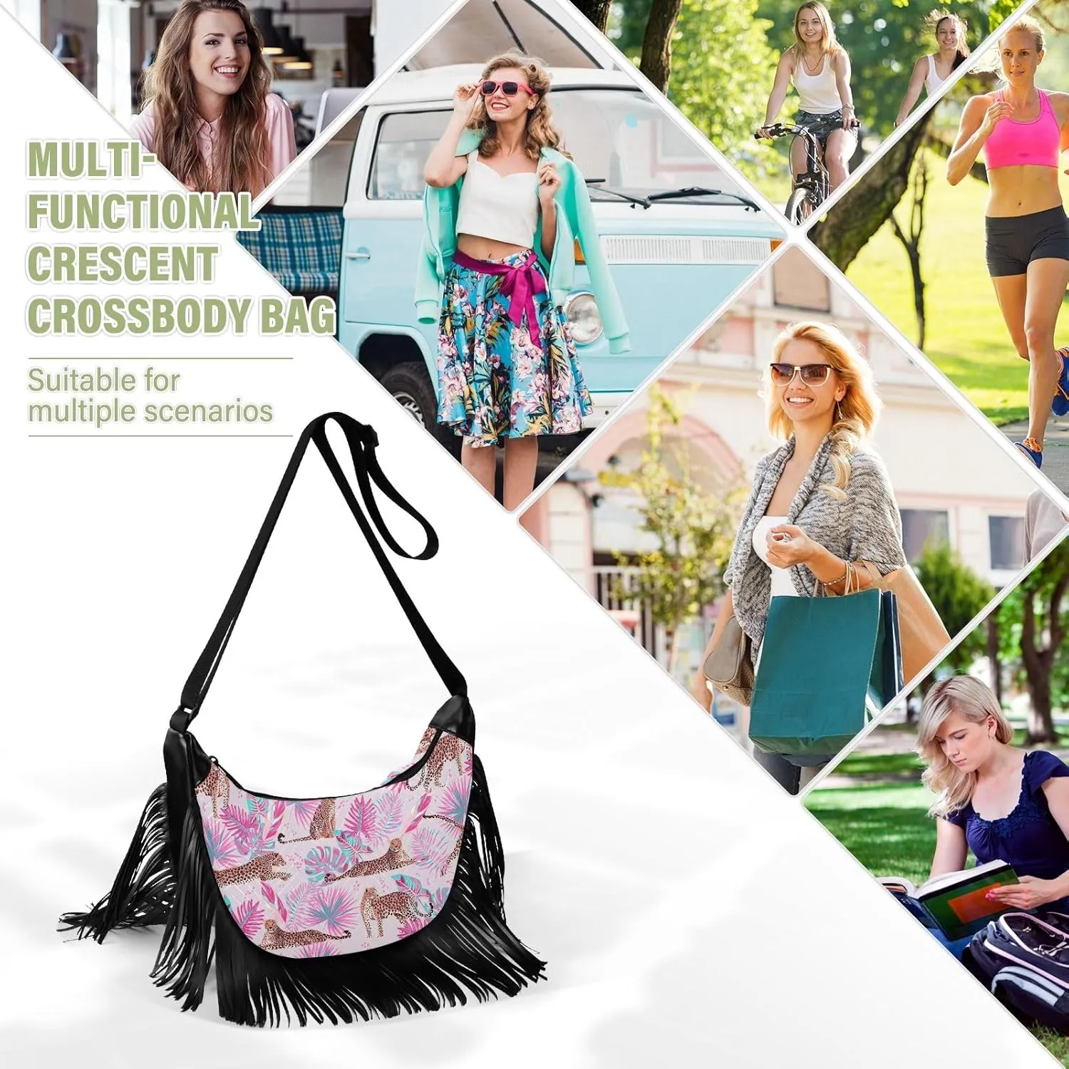 Fringe Purses for Women Crossbody with Tassel Western Fringe Bag Hippie Purse