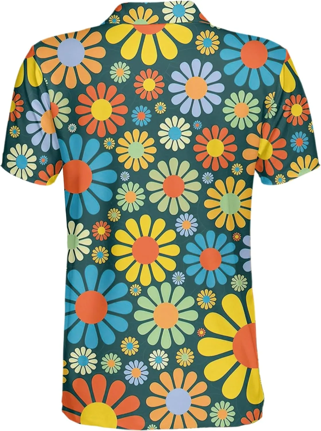 Funny Golf Shirt for Men Print Hawaiian Mens Polo Shirts Crazy Golf Gifts