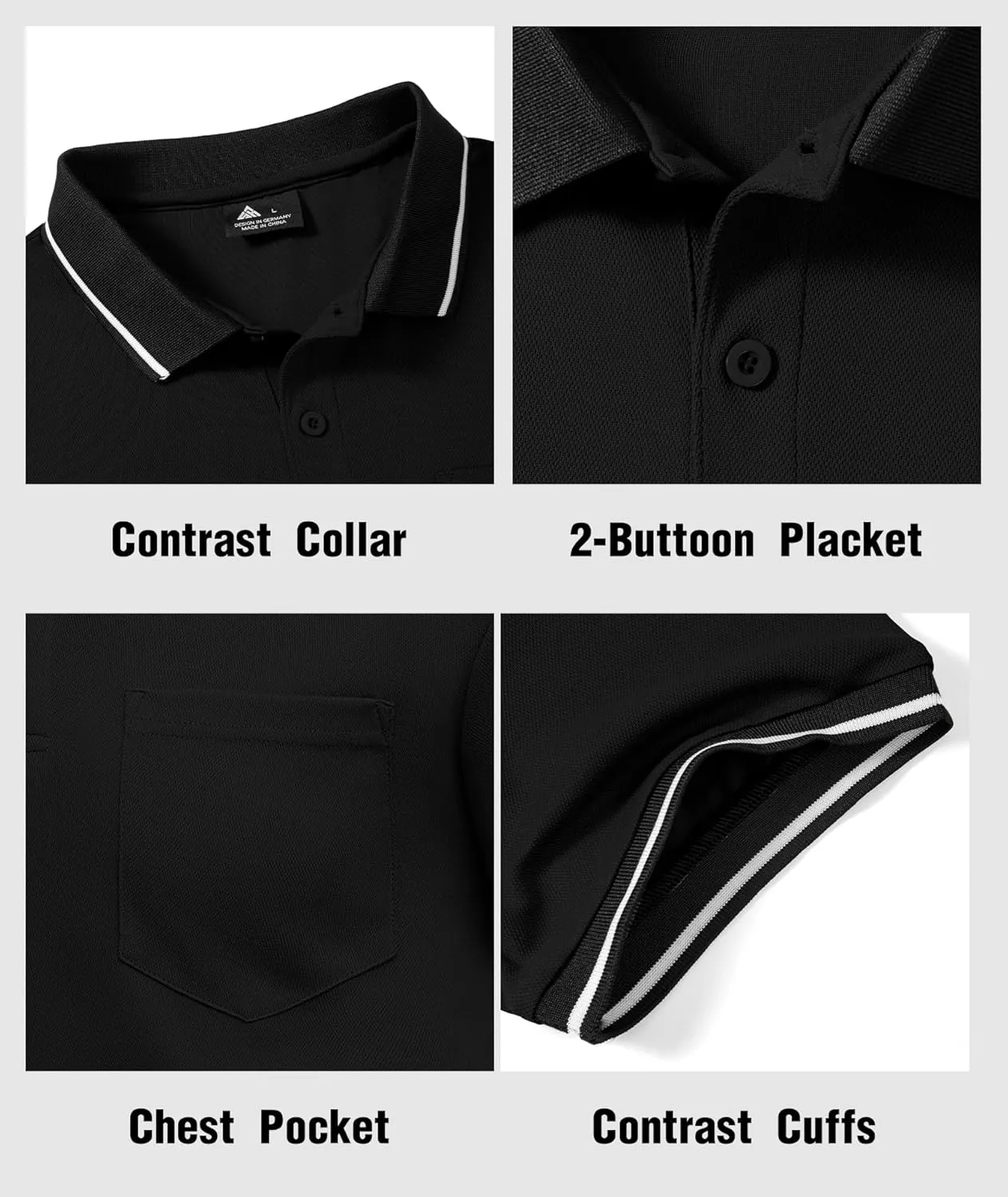 GEEK LIGHTING 3 Pack Mens Polo Shirts Short Sleeve Athletic Polo for Men Casual Moisture Wicking T-Shirts with Pocket