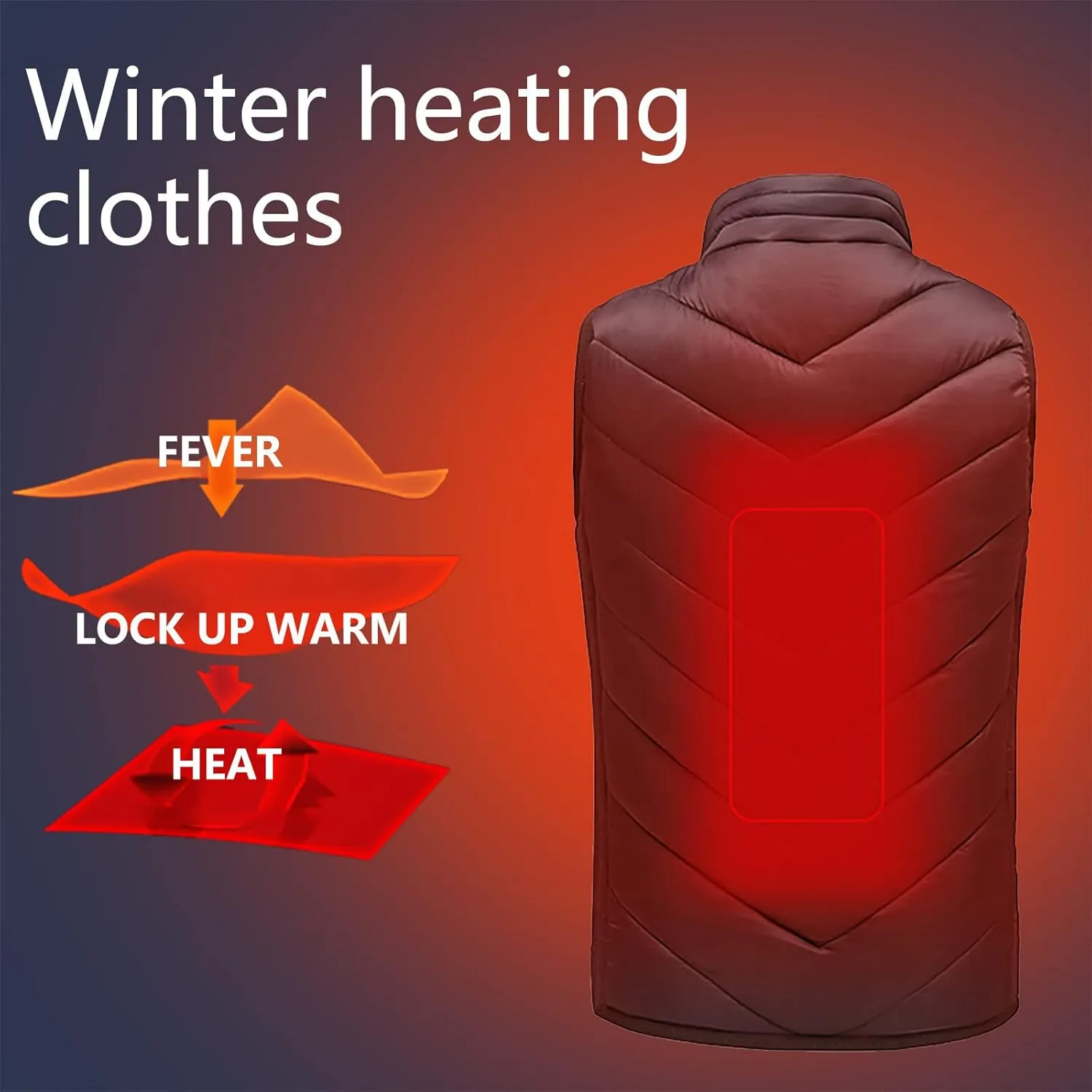 Girls Boys USB Electric Heated Vest Winter Ski Suit Kids Heating Waistcoat Down Jacket Outwear