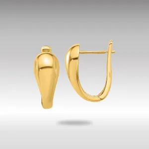 Gold Polished Hinged Earrings - Model TF2282