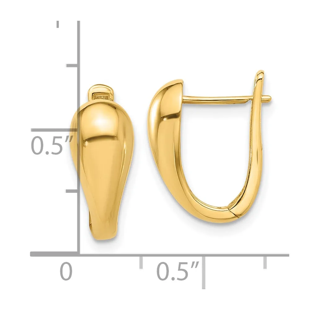 Gold Polished Hinged Earrings - Model TF2282