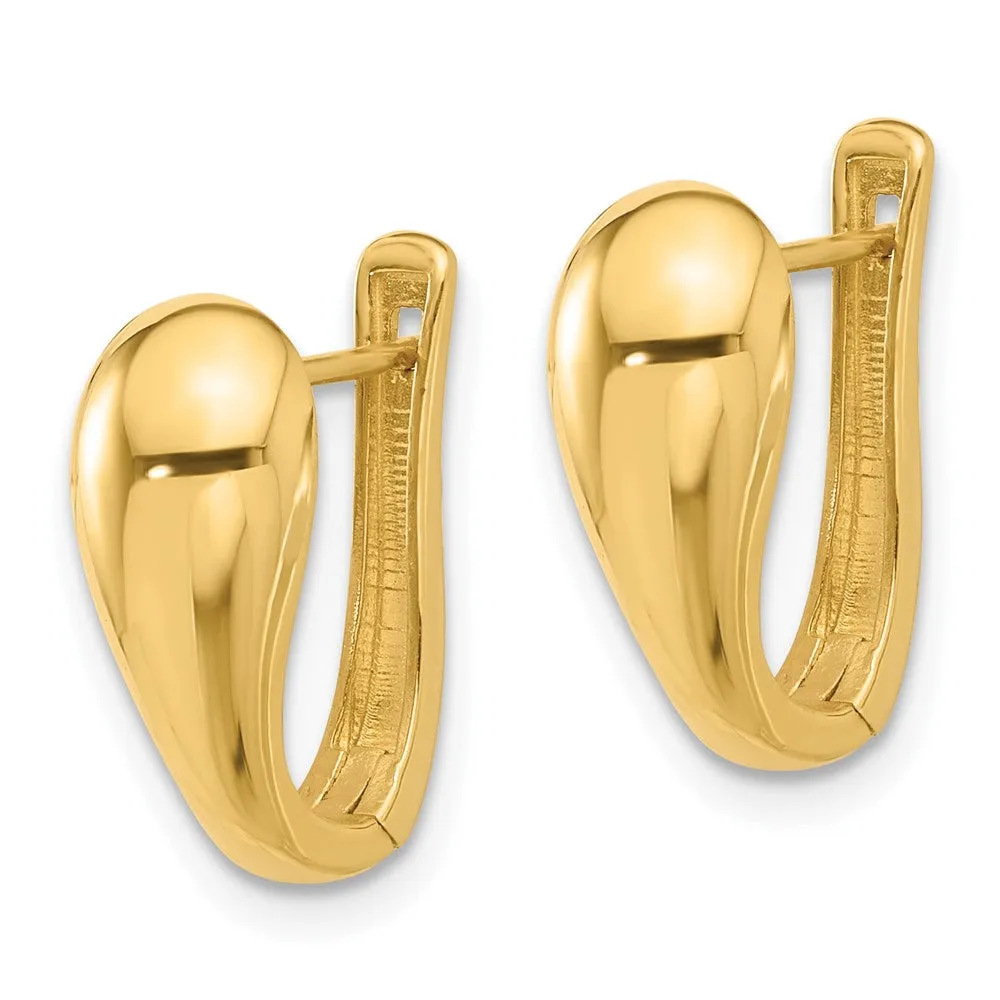 Gold Polished Hinged Earrings - Model TF2282