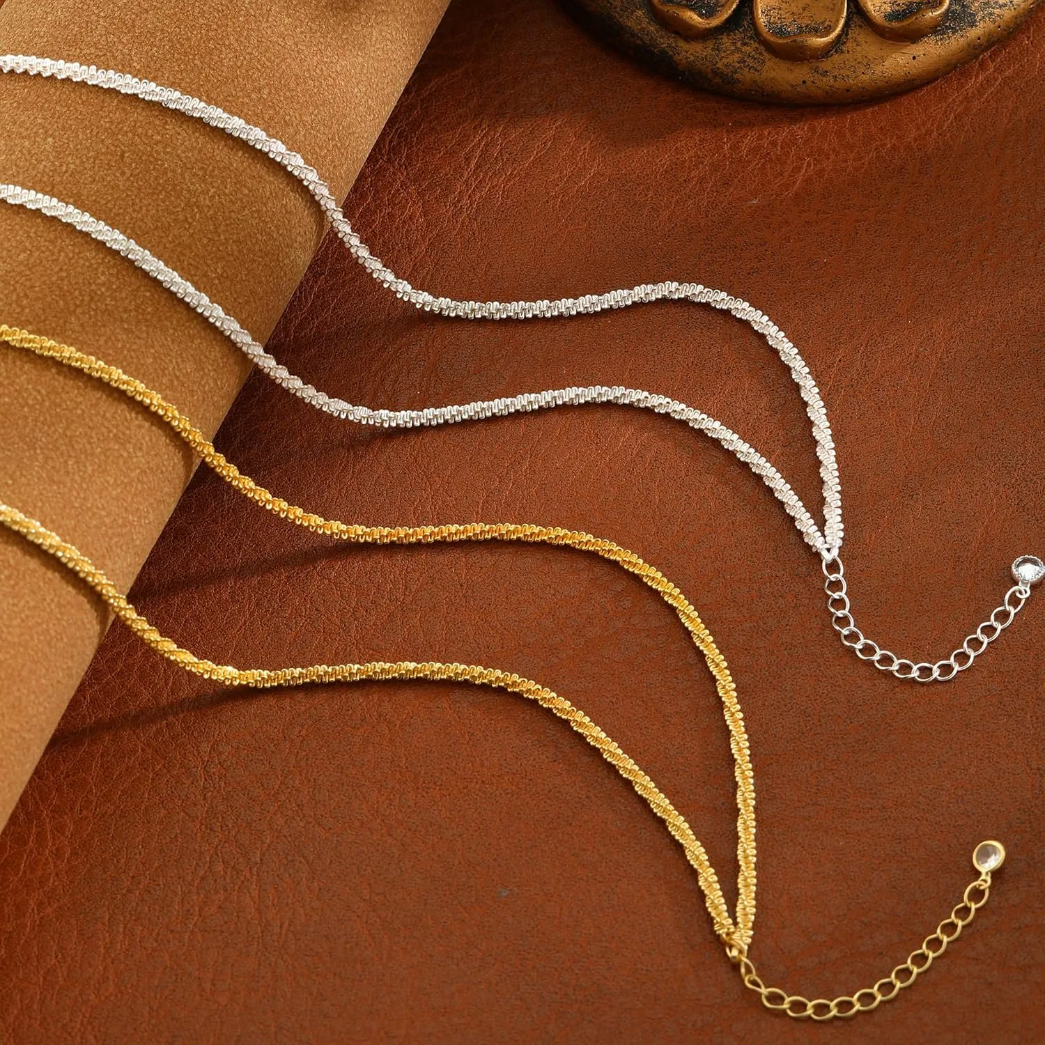 Gold/Silver Anklets for Women,14k Gold/Silver Plated Evil Eye Ankle Bracelets for Women Waterproof Layered lightweight Cuban Link Figaro Chain Diamond Heart Anklet Summer Beach Jewelry Gift