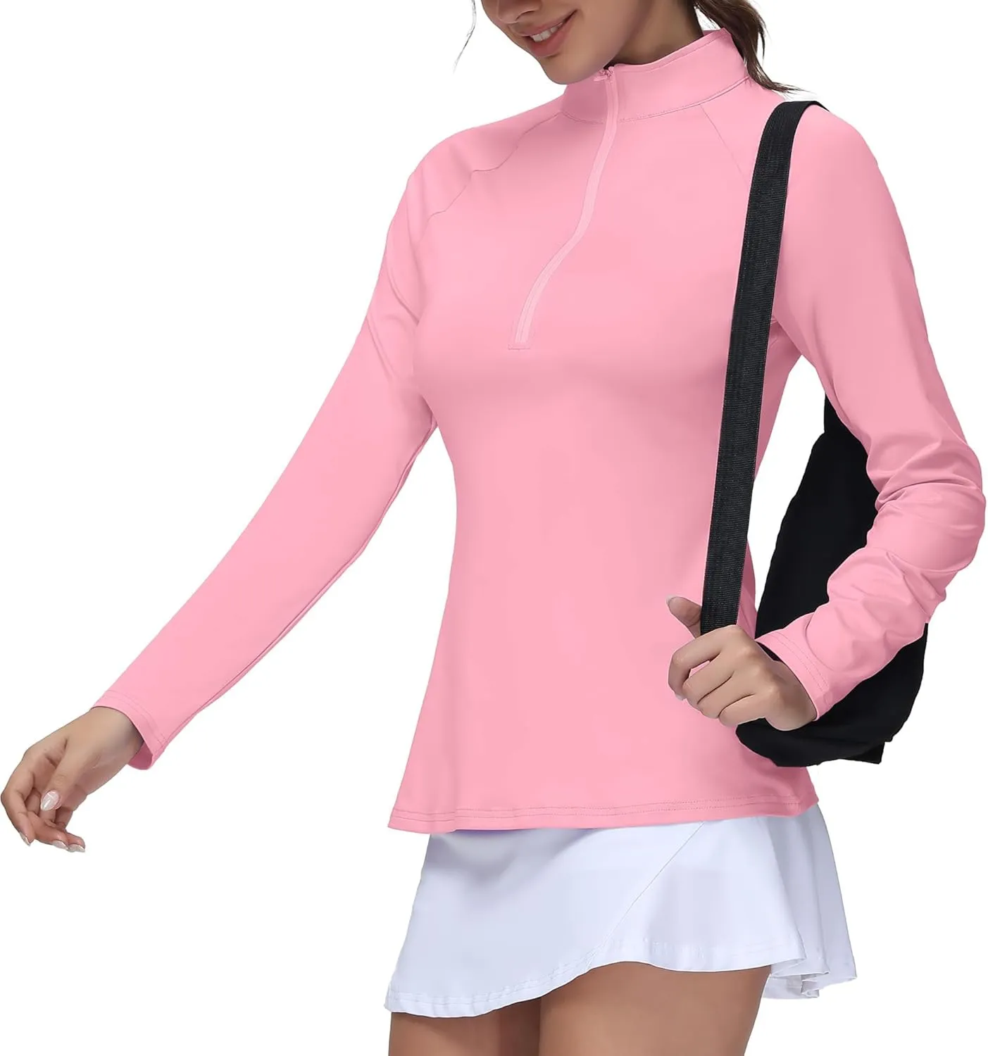 Golf Shirts for Woman UPF 50  Sun Protection Quick Dry Lightweight Long Sleeve Polo Shirts for Woman Rash Guard