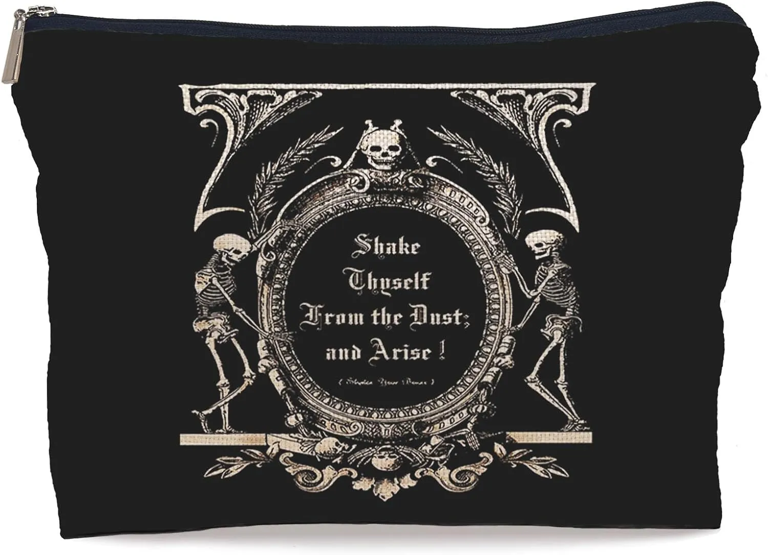 Gothic All Seeing Eye Esoteric Alchemy Art Macabre Dark Art Makeup Bag, Gothic Goth Cosmetic Makeup Bag Gifts for Women Teen Girls,Skull Lover Gifts