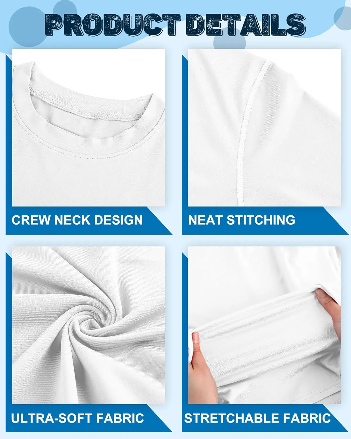 Hicarer 4 Pack Men's Compression Shirts Dry Fit Long Sleeve Athletic Workout Top Thermal Shirt Gym Sports Base Layers