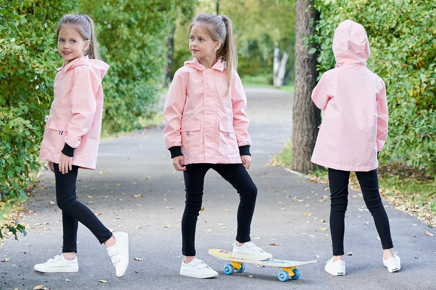 Hiheart Boys Girls Waterproof Hooded Jackets Cotton Lined Rain Jackets