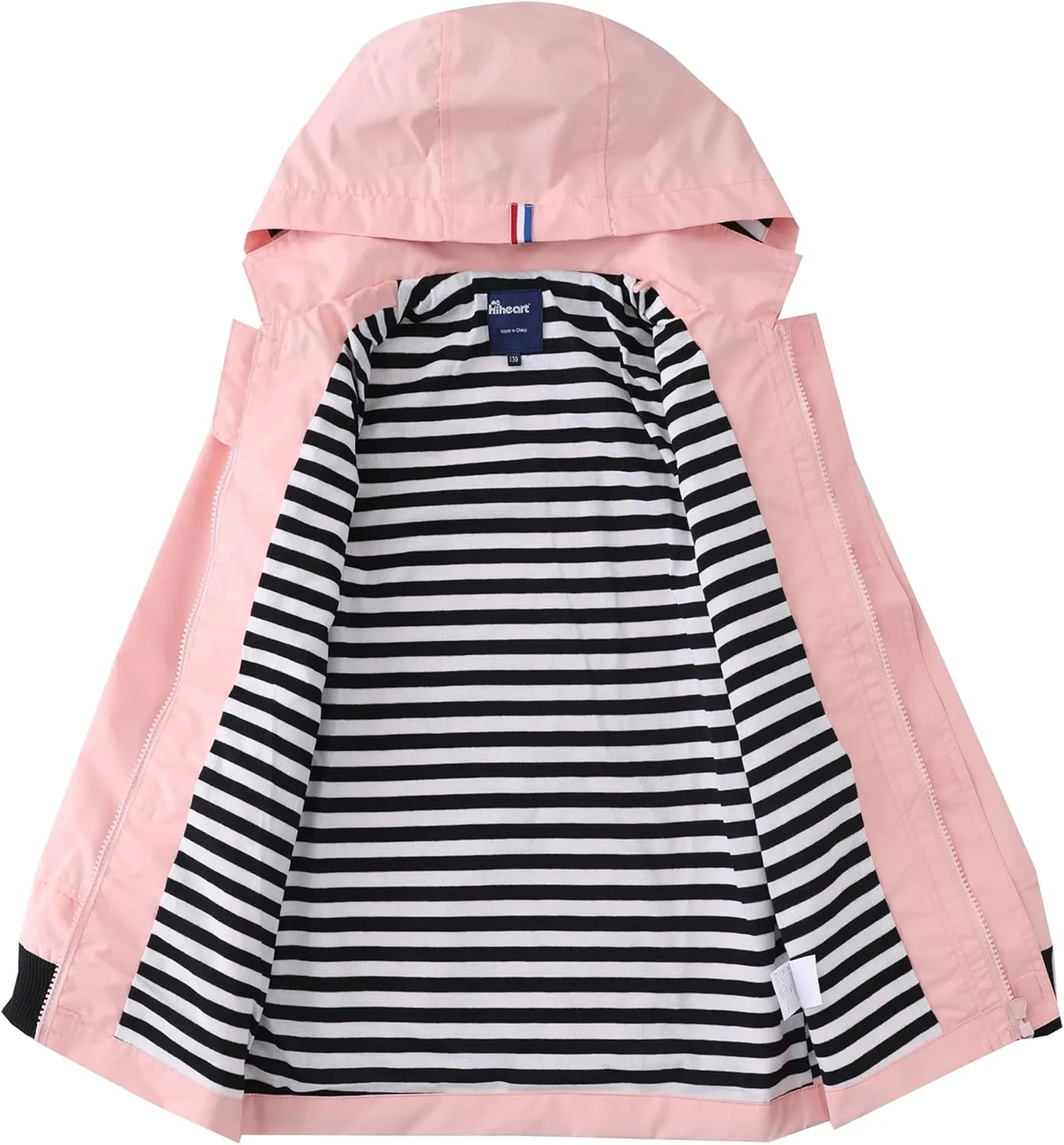 Hiheart Boys Girls Waterproof Hooded Jackets Cotton Lined Rain Jackets