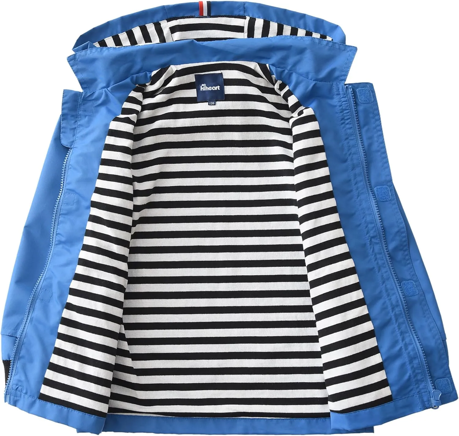 Hiheart Boys Girls Waterproof Hooded Jackets Cotton Lined Rain Jackets