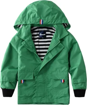 Hiheart Boys Girls Waterproof Hooded Jackets Cotton Lined Rain Jackets
