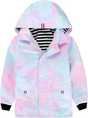Hiheart Boys Girls Waterproof Hooded Jackets Cotton Lined Rain Jackets