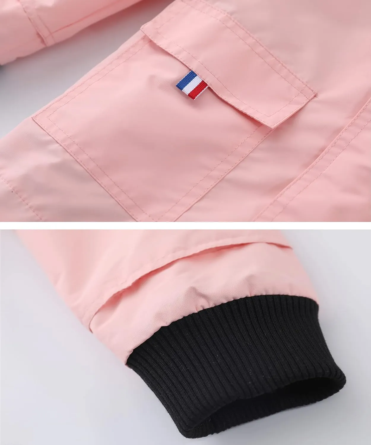 Hiheart Boys Girls Waterproof Hooded Jackets Cotton Lined Rain Jackets