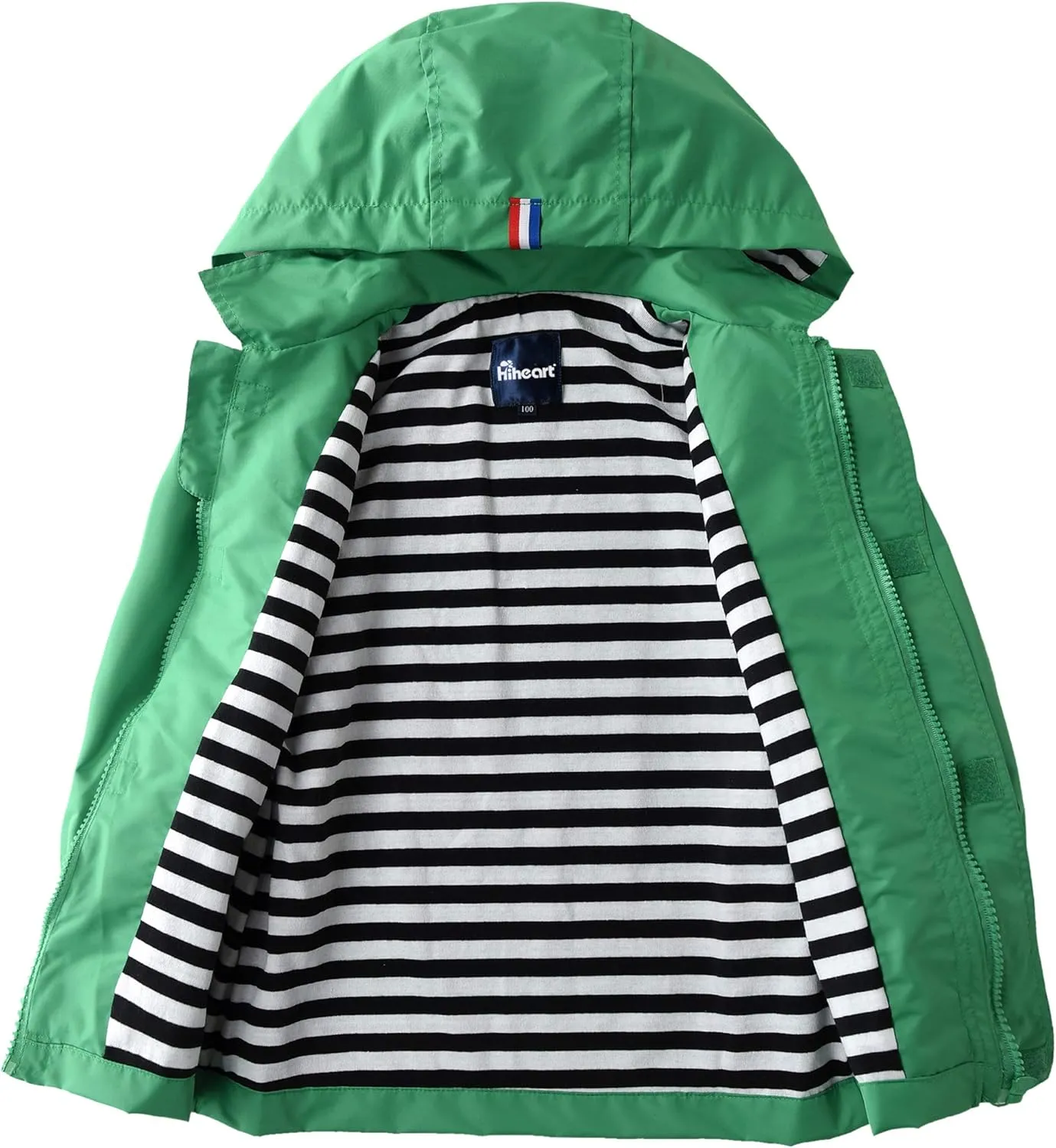 Hiheart Boys Girls Waterproof Hooded Jackets Cotton Lined Rain Jackets