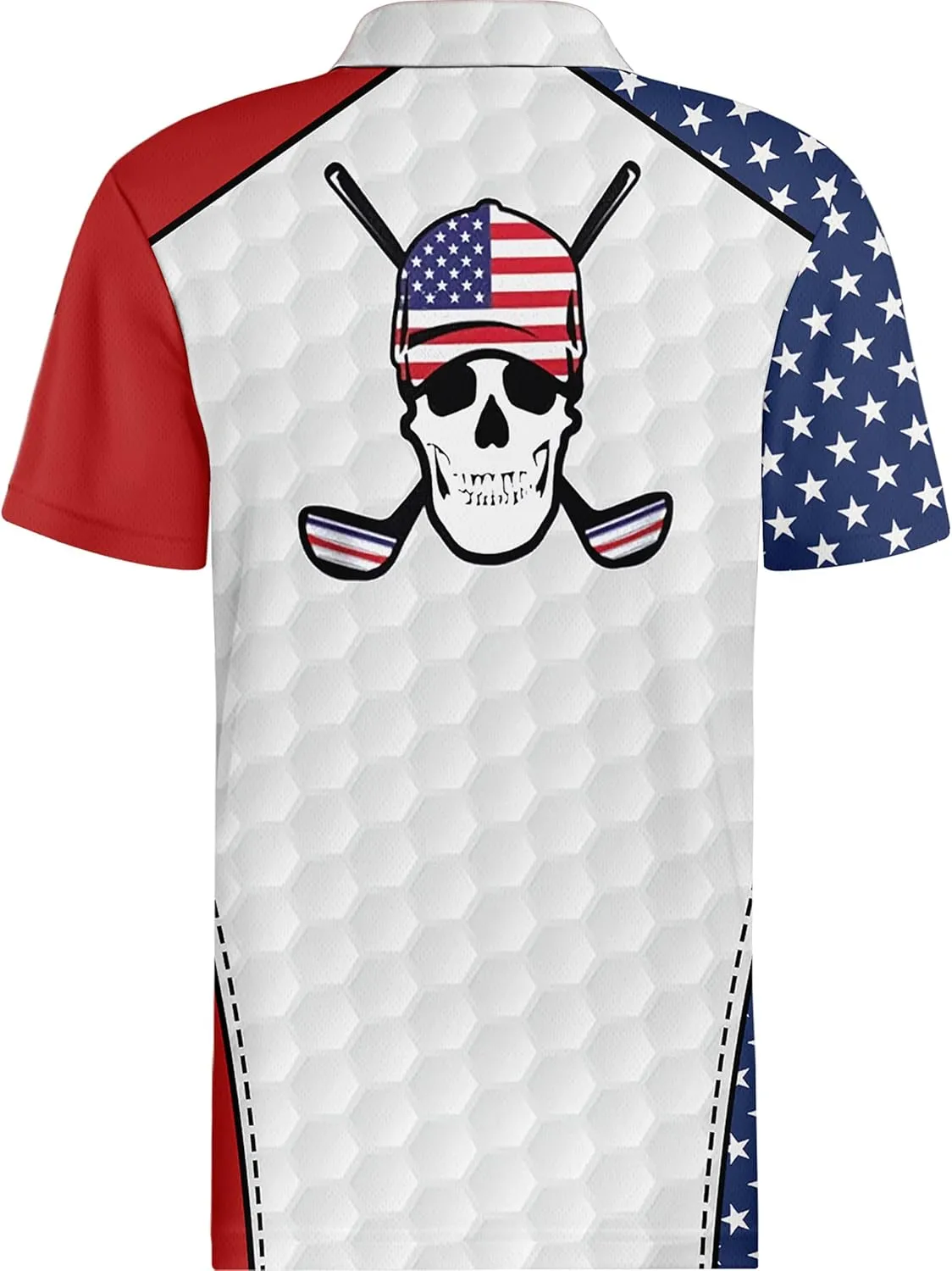 HIVICHI Golf Shirts for Men Funny Hawaiian Crazy Print Mens Polo Shirt