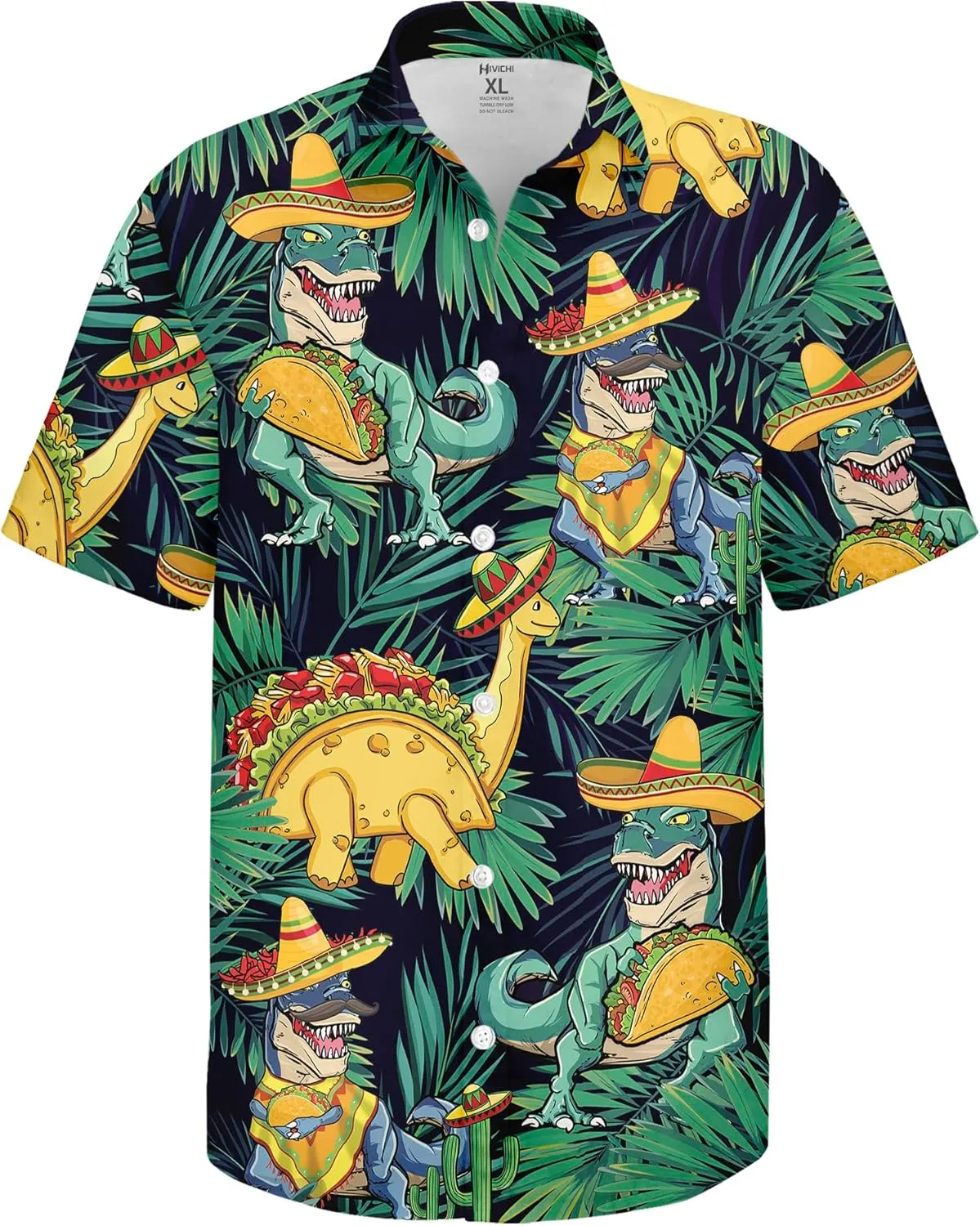 HIVICHI Hawaiian Shirt for Men Funny Summer Beach Aloha Shirts