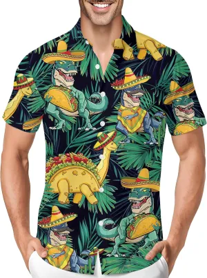 HIVICHI Hawaiian Shirt for Men Funny Summer Beach Aloha Shirts