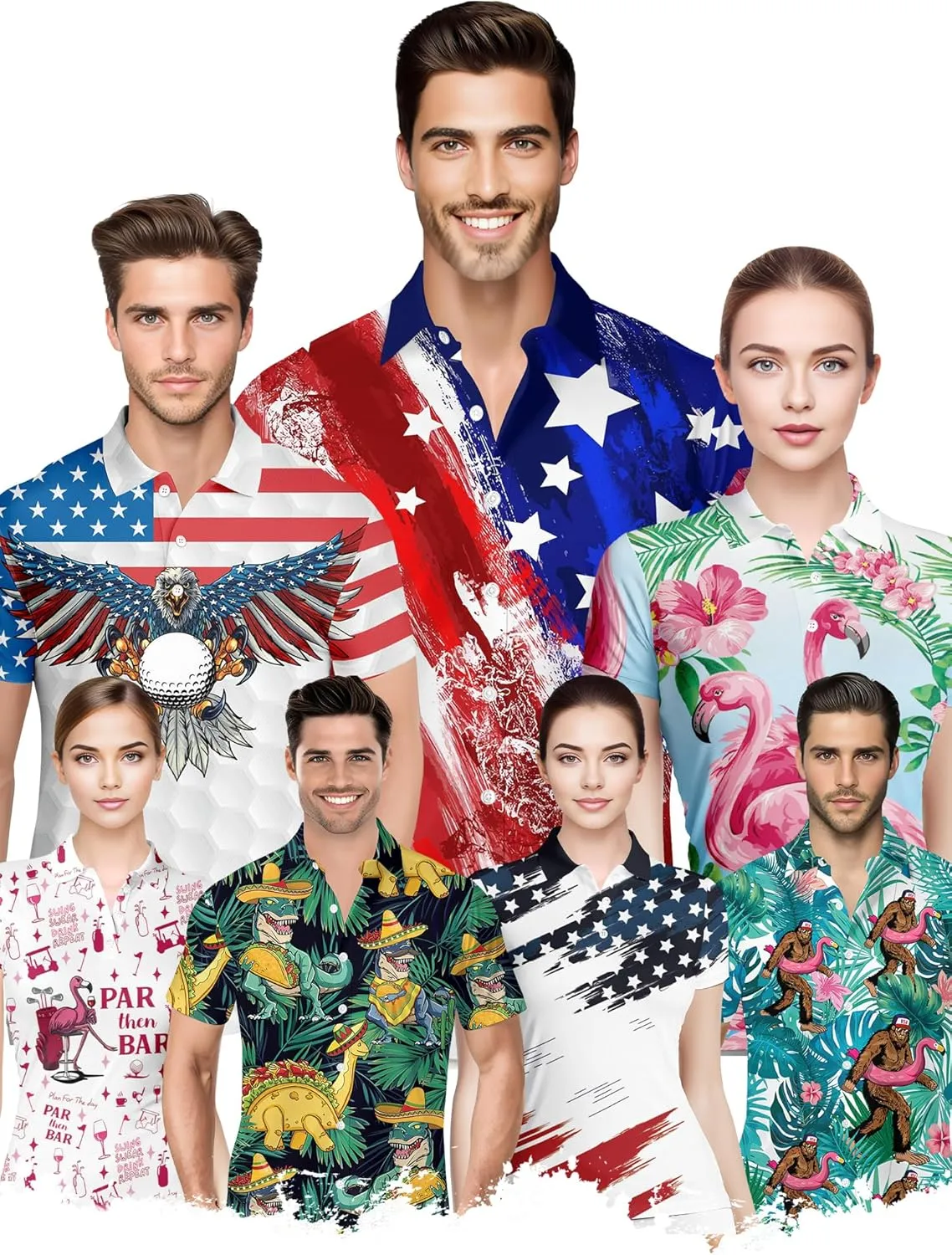 HIVICHI Hawaiian Shirt for Men Funny Summer Beach Aloha Shirts