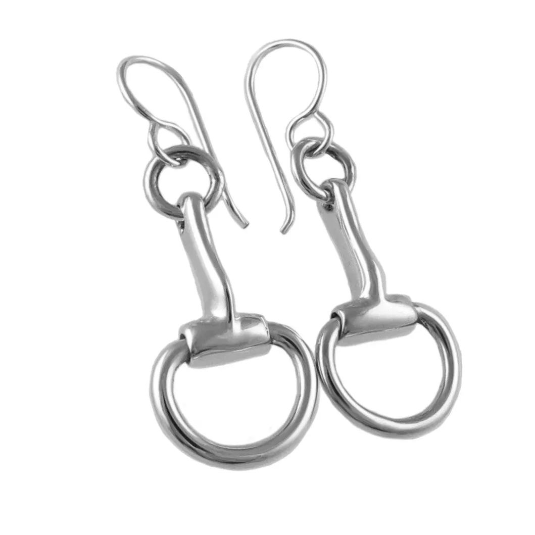 Horse Snafflebit Earrings in 925 Silver