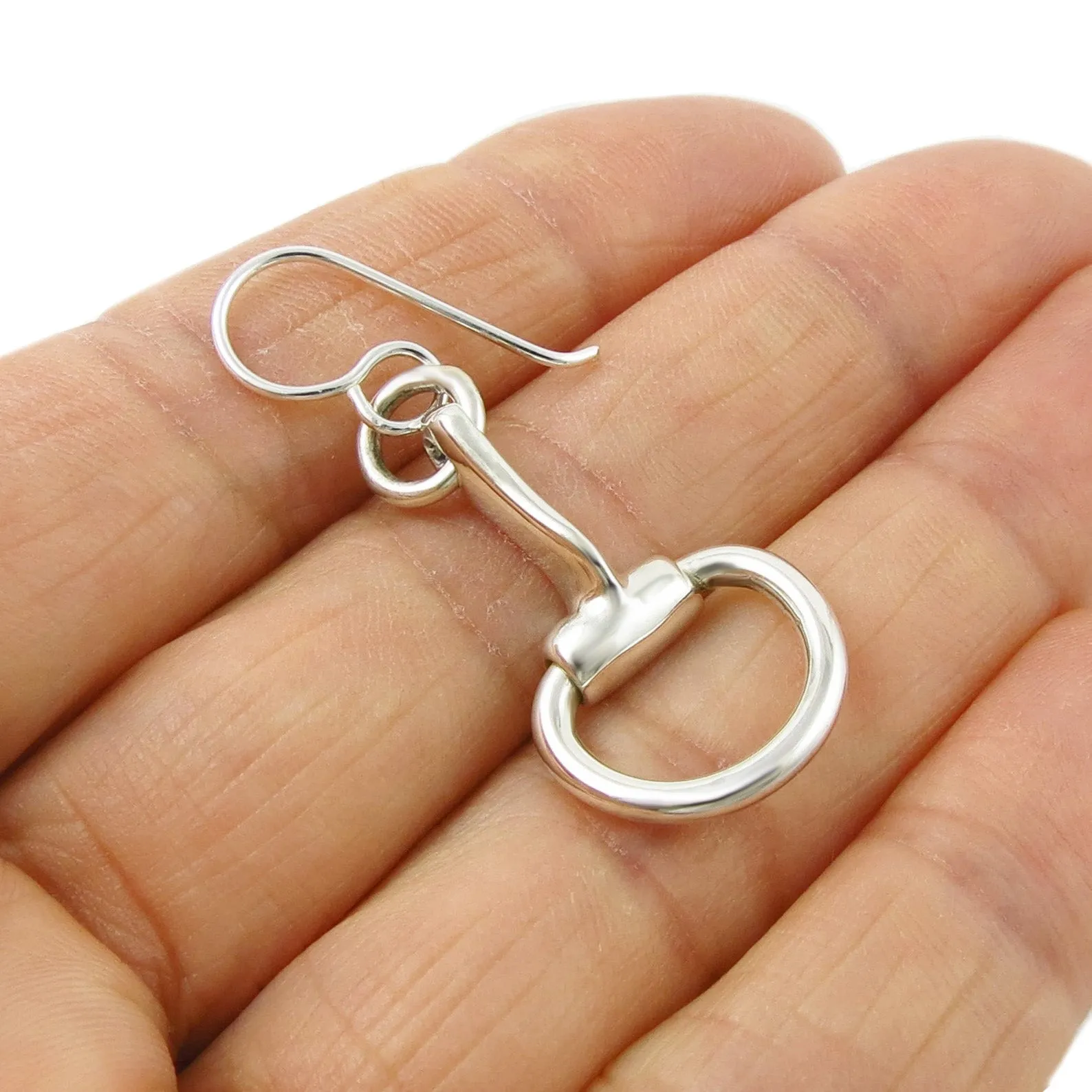 Horse Snafflebit Earrings in 925 Silver