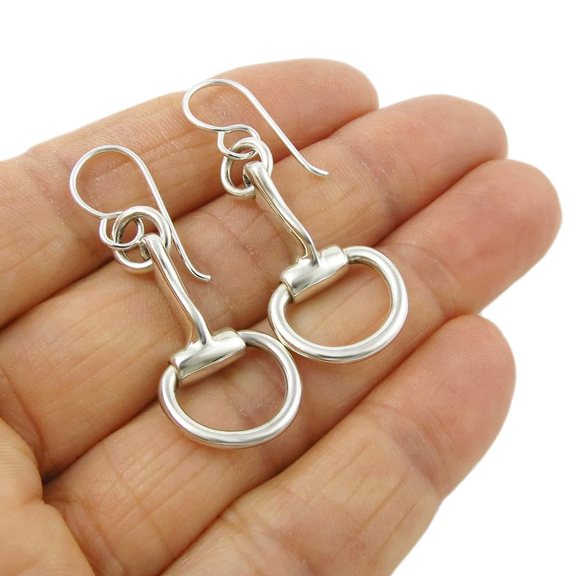 Horse Snafflebit Earrings in 925 Silver
