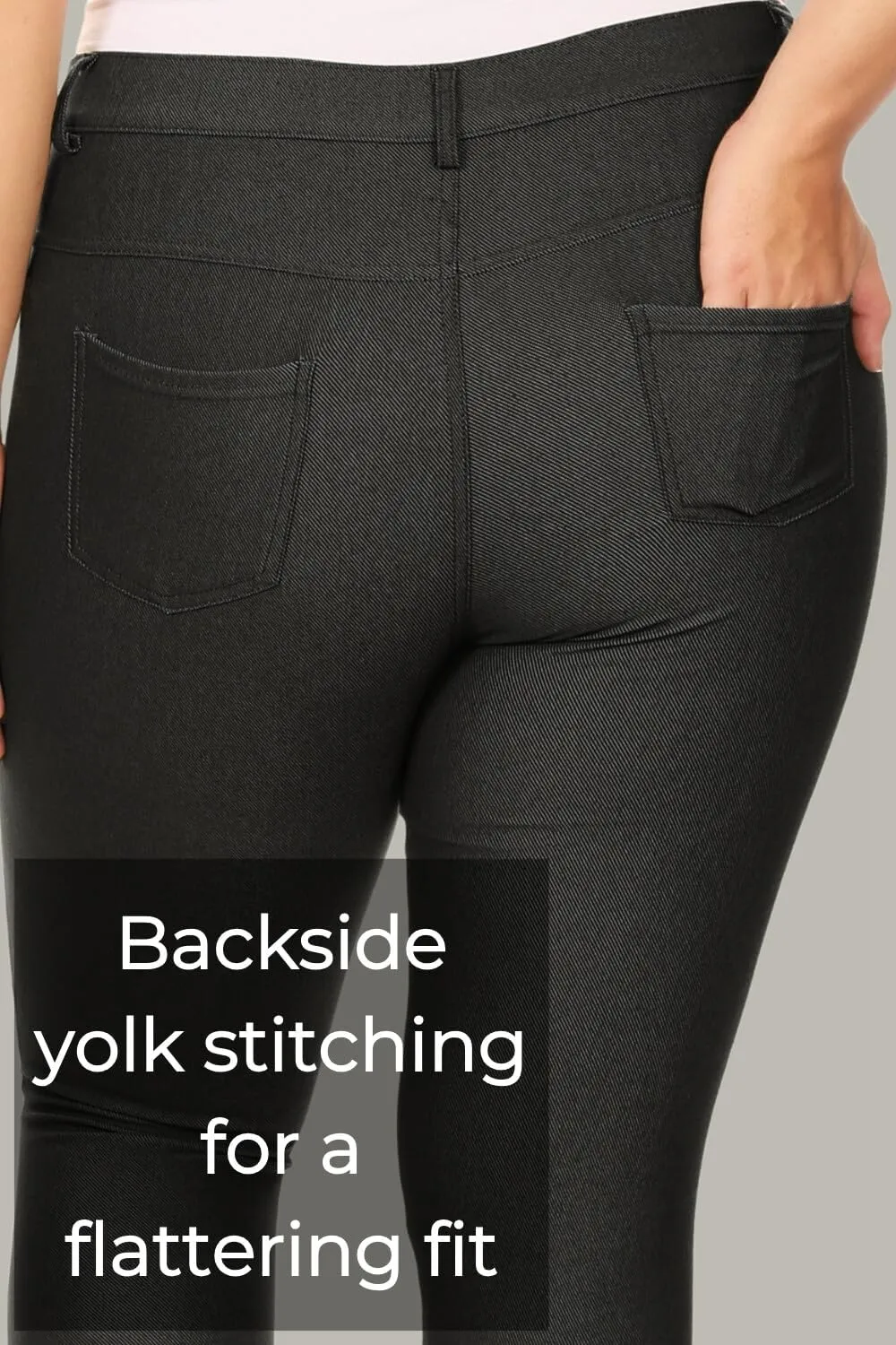 ICONOFLASH Women's Stretch Jeggings with 5 Pockets Pull On Skinny Jean Leggings (Available in Plus Size)