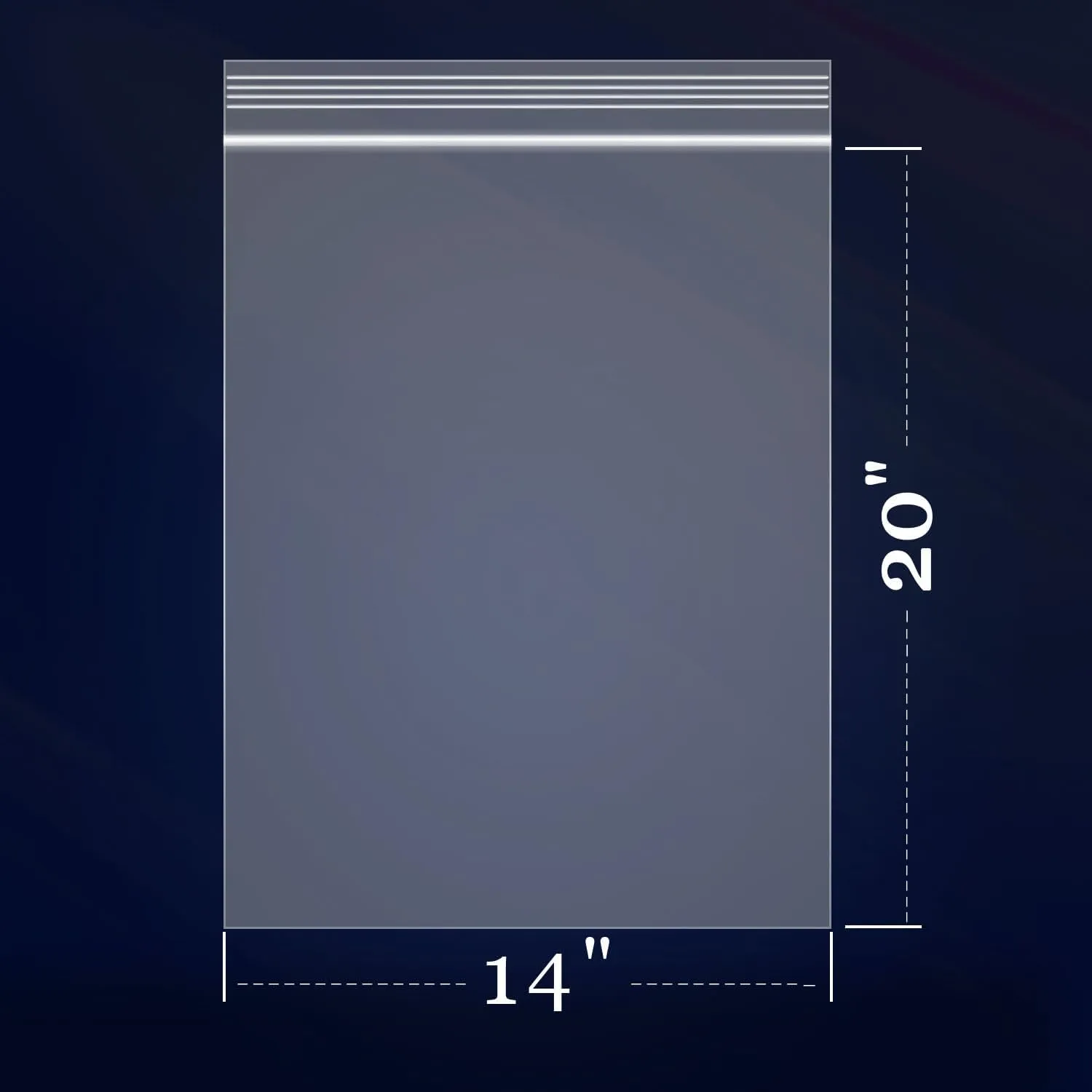 iMailer - 200 Pcs- 14" x 20" Large Clear Reclosable 2 Mil Zip Bags- 2 Gallon Zip Bags for Clothing, T-Shirts, Pants
