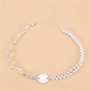 Imitation Pearl Clavicle Chain European And American Temperament Simple And Versatile Neck Necklace