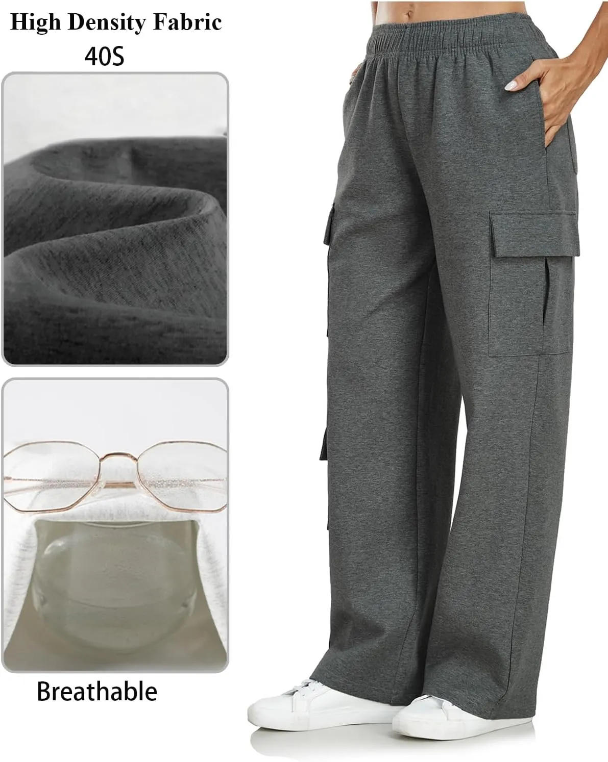 Inno 28" 31" 34" 36" Womens Cargo Sweatpants Y2K Casual Baggy Wide Leg Pants Cotton Jogger Fashion 2025 Trendy