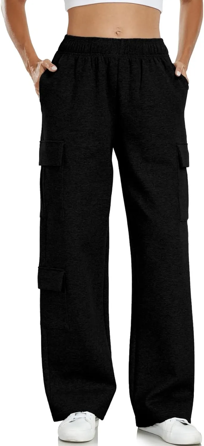 Inno 28" 31" 34" 36" Womens Cargo Sweatpants Y2K Casual Baggy Wide Leg Pants Cotton Jogger Fashion 2025 Trendy