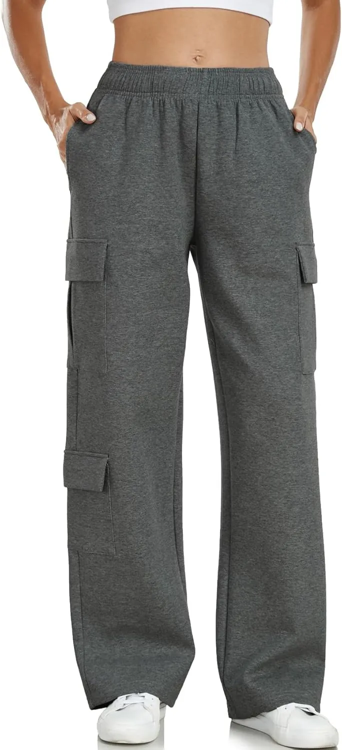 Inno 28" 31" 34" 36" Womens Cargo Sweatpants Y2K Casual Baggy Wide Leg Pants Cotton Jogger Fashion 2025 Trendy