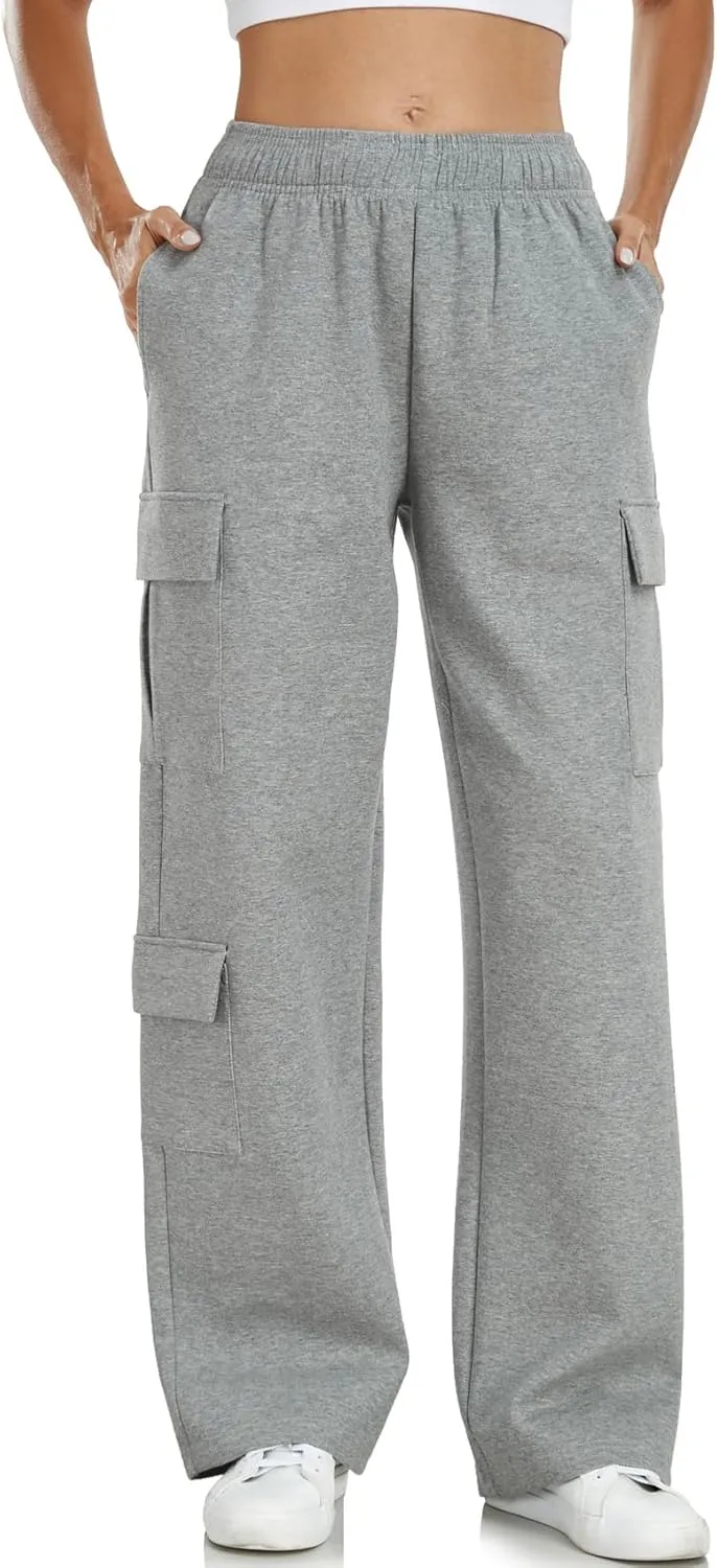 Inno 28" 31" 34" 36" Womens Cargo Sweatpants Y2K Casual Baggy Wide Leg Pants Cotton Jogger Fashion 2025 Trendy