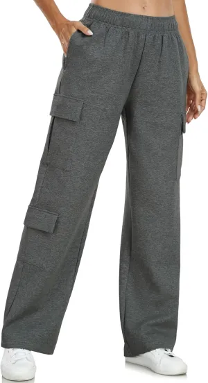 Inno 28" 31" 34" 36" Womens Cargo Sweatpants Y2K Casual Baggy Wide Leg Pants Cotton Jogger Fashion 2025 Trendy