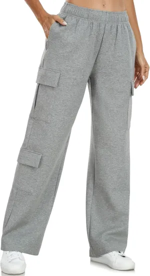 Inno 28" 31" 34" 36" Womens Cargo Sweatpants Y2K Casual Baggy Wide Leg Pants Cotton Jogger Fashion 2025 Trendy