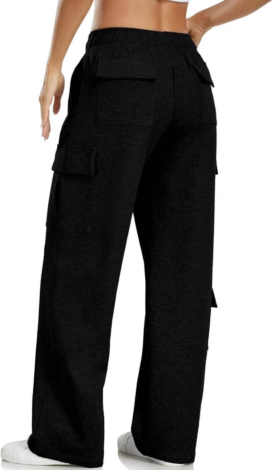 Inno 28" 31" 34" 36" Womens Cargo Sweatpants Y2K Casual Baggy Wide Leg Pants Cotton Jogger Fashion 2025 Trendy
