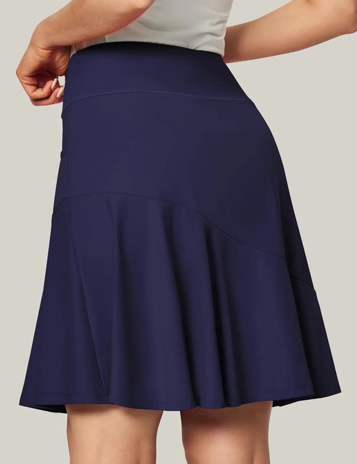 IUGA 20" Knee Length Skort Golf Skirts for Women High Waisted Tennis Skirt Ruffle Skorts for Women with Pockets