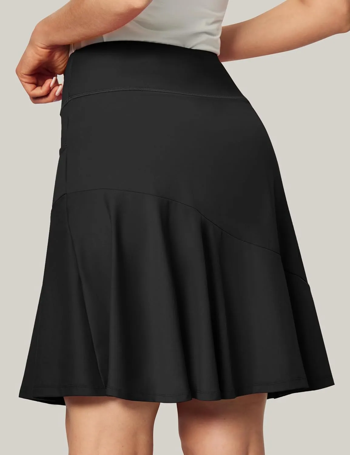 IUGA 20" Knee Length Skort Golf Skirts for Women High Waisted Tennis Skirt Ruffle Skorts for Women with Pockets