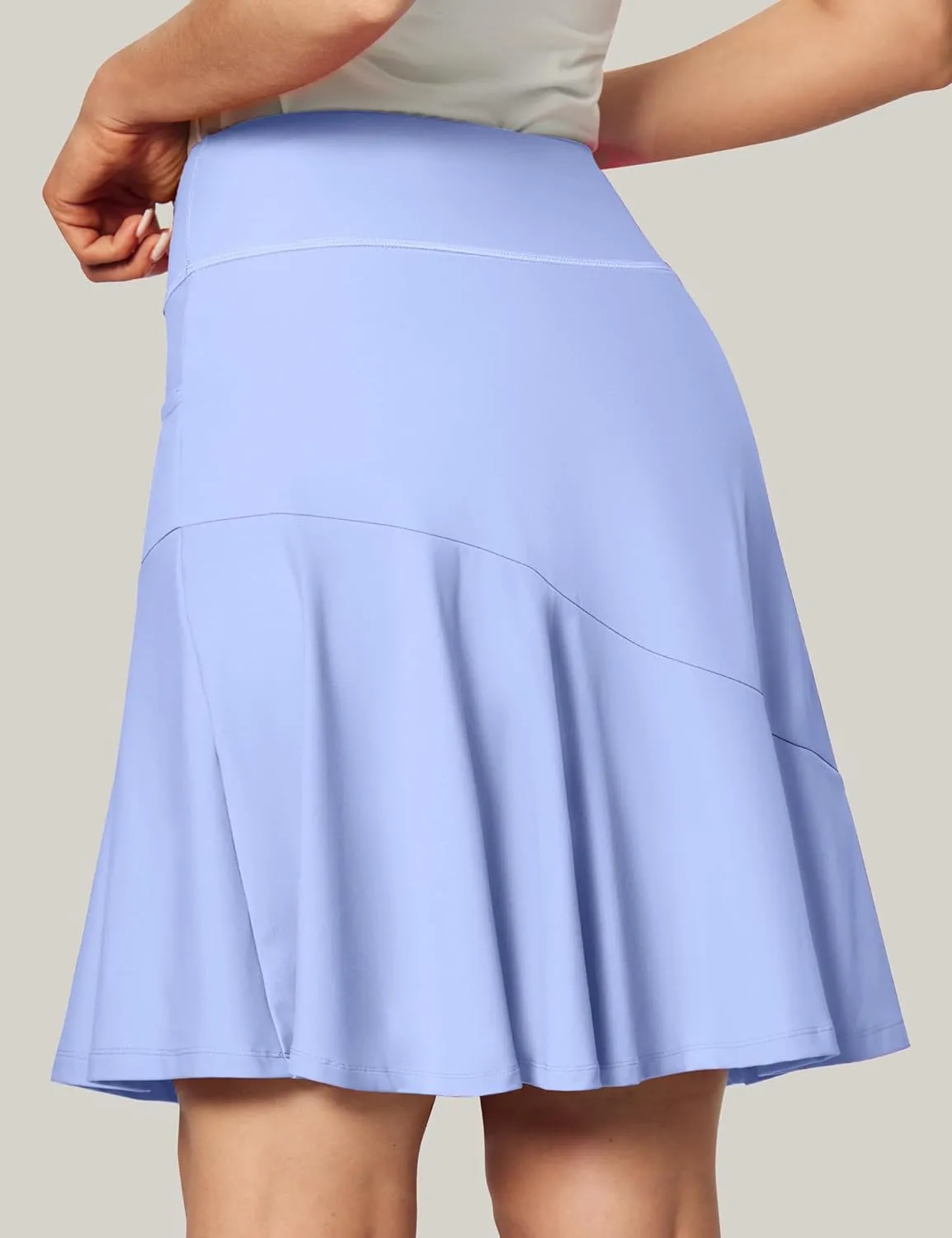IUGA 20" Knee Length Skort Golf Skirts for Women High Waisted Tennis Skirt Ruffle Skorts for Women with Pockets