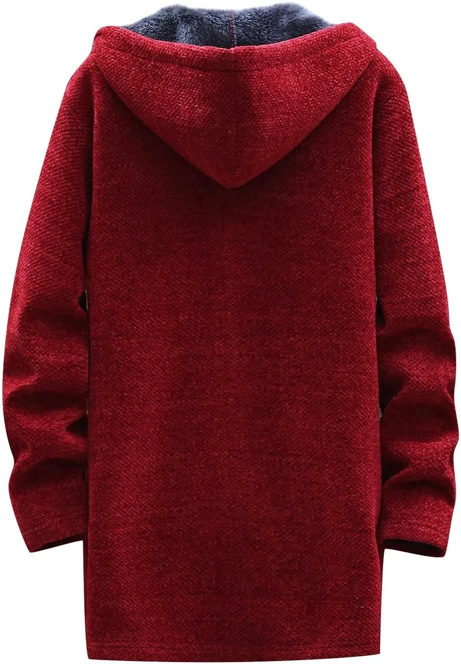 Jackets for Men Fall and Winter Men's Fashion Loose Cardigan Warm Hooded Jacket Sweater Jackets