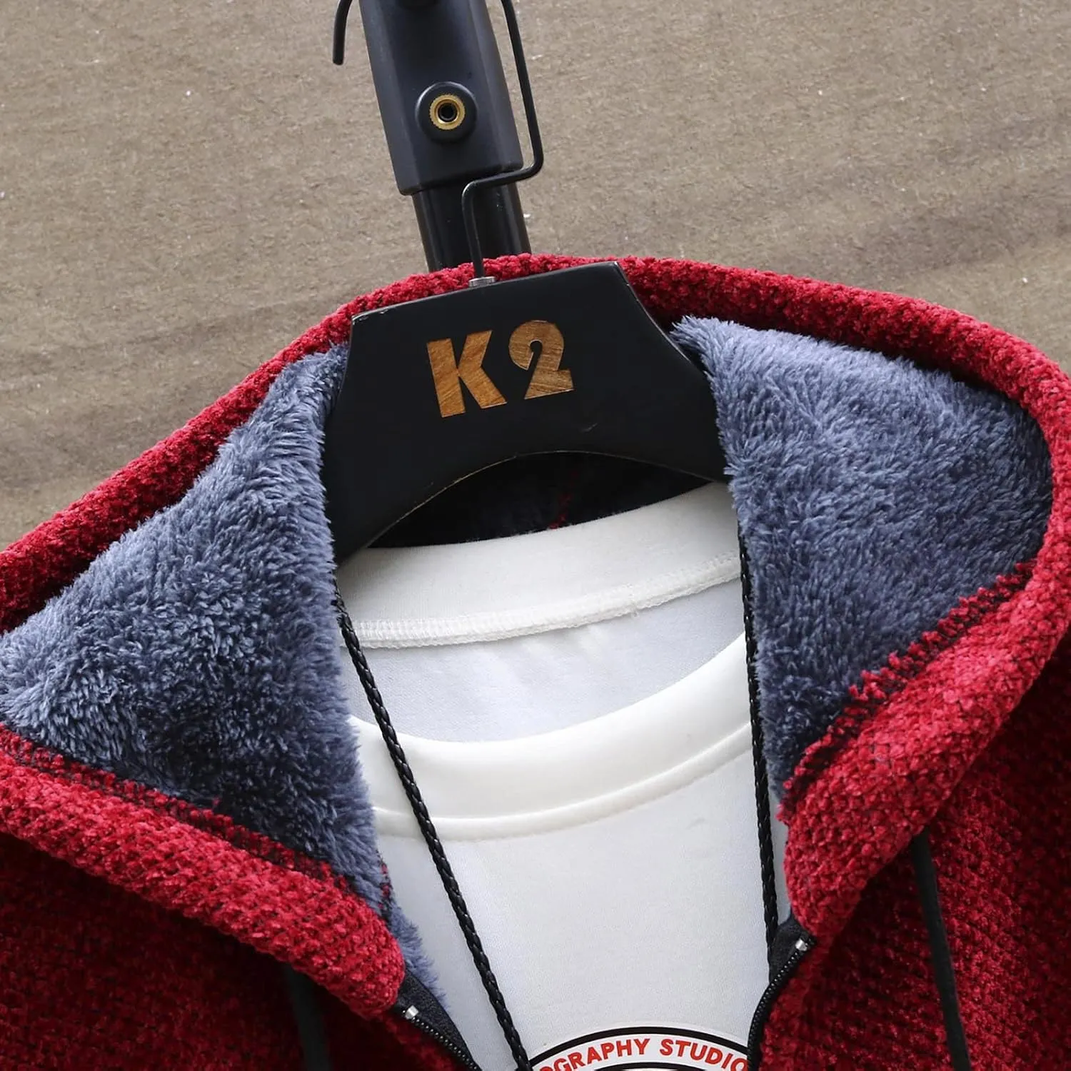 Jackets for Men Fall and Winter Men's Fashion Loose Cardigan Warm Hooded Jacket Sweater Jackets