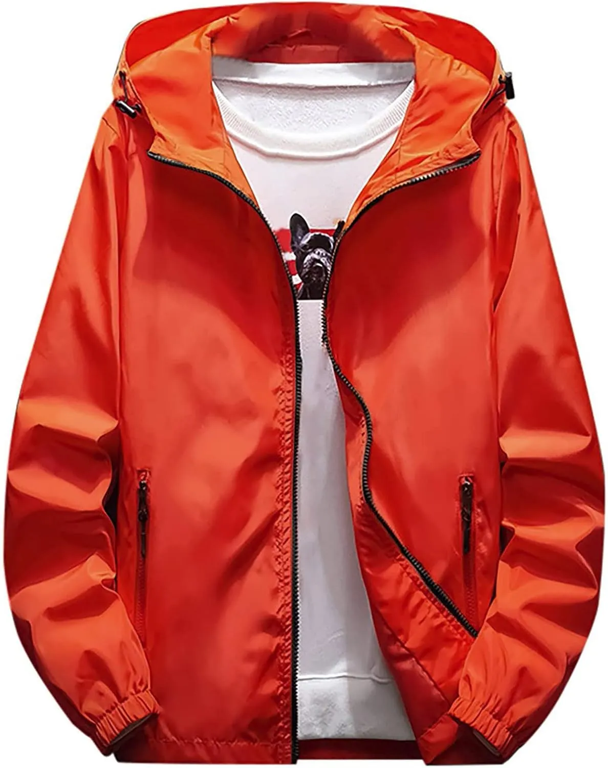Jackets for Men Men's Fall Winter Casual Plus Size Hoodie Zipper Outdoor Coats Jackets